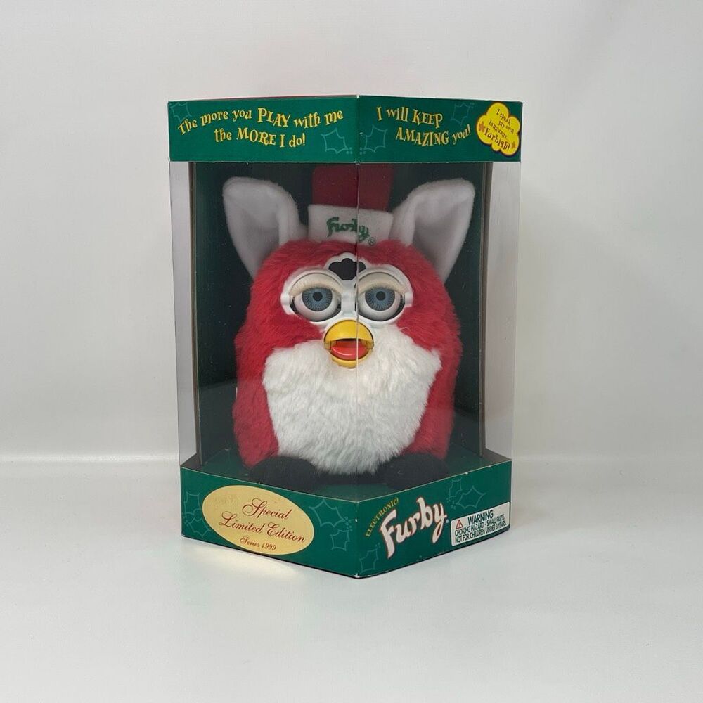Furby Christmas Special Limited Edition Holiday Santa Red Tiger 1999 New 70-885